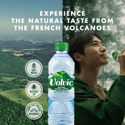 Volvic Natural Mineral Water – 24 x 500ml Bottles